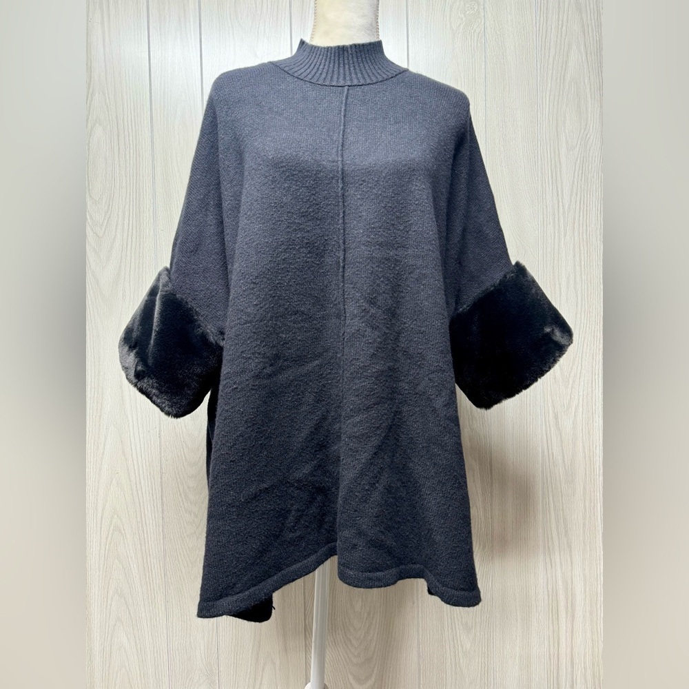 Alfani Fur Detail Turtleneck Sweater